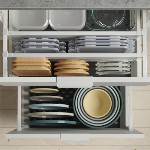 IKEA - GARNITYREN, plastik saklama kabı seti, çok renkli