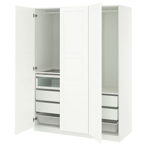 IKEA - PAX/TYSSEDAL, PAX wardrobe, white, 150x60x201 cm