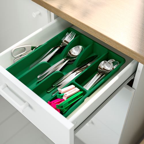 IKEA - SMACKER, drawer organizer, high-gloss green, 31x26 cm