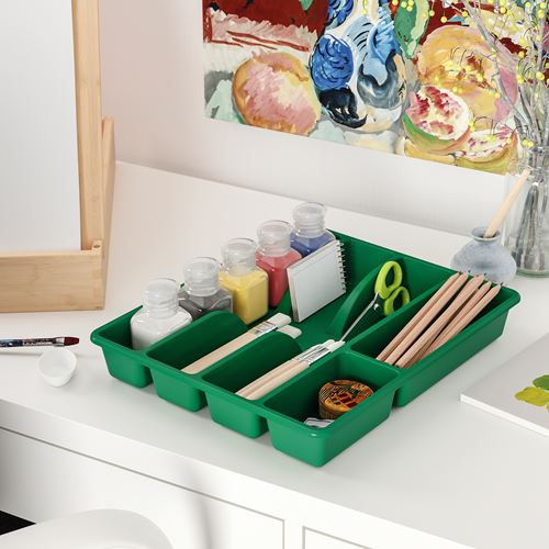IKEA - SMACKER, drawer organizer, high-gloss green, 31x26 cm