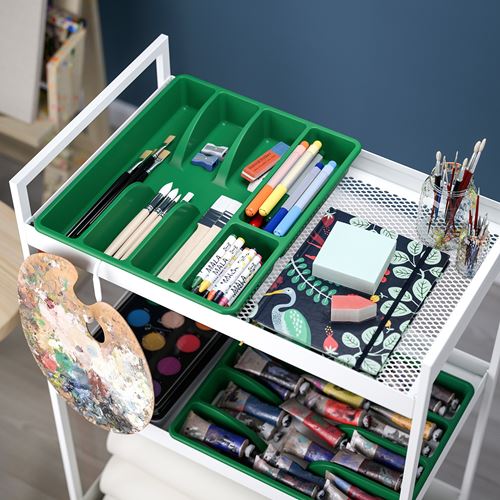 IKEA - SMACKER, drawer organizer, high-gloss green, 31x26 cm