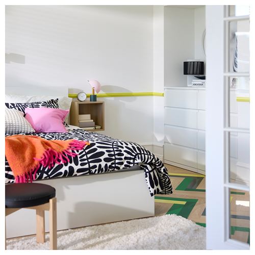 IKEA - VOLLERSLEV, büyük halı, beyaz, 133x195 cm