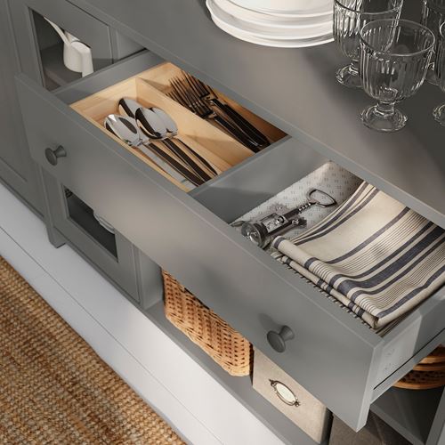 IKEA - HAUGA, console, grey, 140x46x84 cm