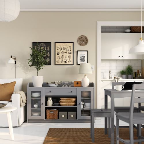 IKEA - HAUGA, console, grey, 140x46x84 cm