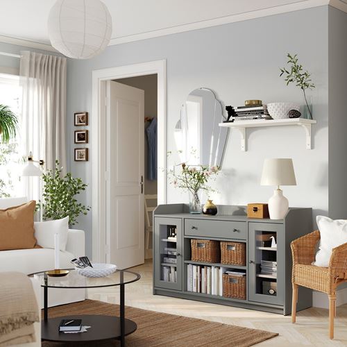 IKEA - HAUGA, console, grey, 140x46x84 cm
