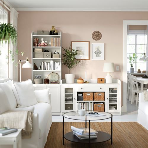 IKEA - HAUGA, storage combination, white, 210x46x199 cm