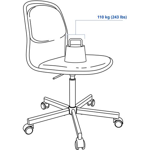 IKEA - ÖRFJALL, office chair, white/vissle green