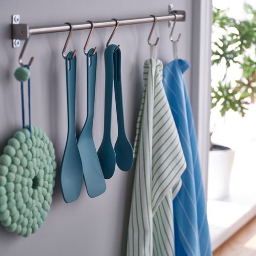 IKEA - UPPFYLLD, mutfak gereçleri seti, koyu gri-mavi