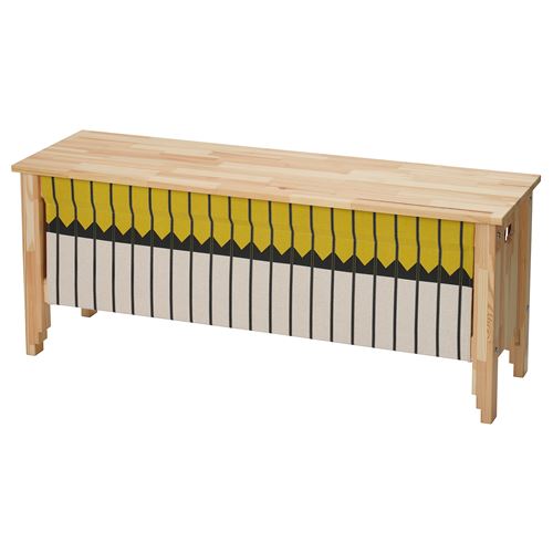 IKEA - OMMJANGE, bank, çok renkli, 113x35x45 cm
