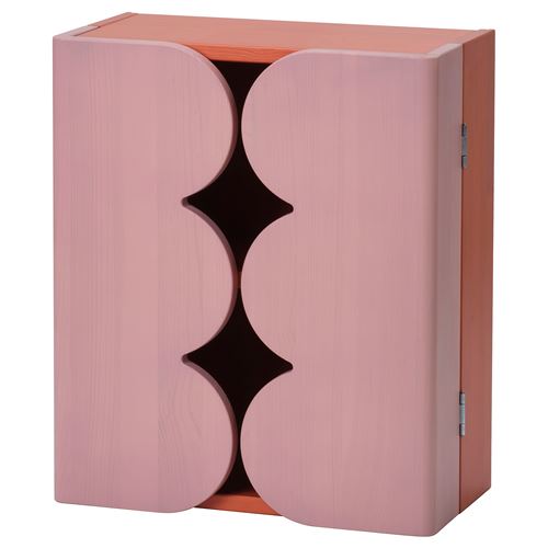 IKEA - OMMJANGE, duvar dolabı, pembe-turuncu, 38x45 cm
