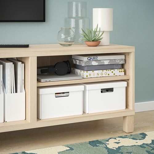IKEA - FJADERHARV, box with lid, white, 25x35x16 cm