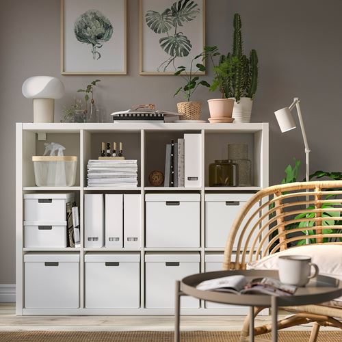 IKEA - FJADERHARV, box with lid, white, 32x35x31 cm