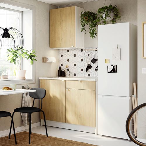 IKEA - KNOXHULT, mutfak dolabı kombinasyonu, meşe görünümlü, 120x61x220 cm