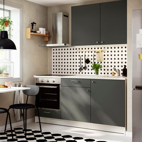 IKEA - KNOXHULT, mutfak dolabı kombinasyonu, koyu gri, 180x61x220 cm