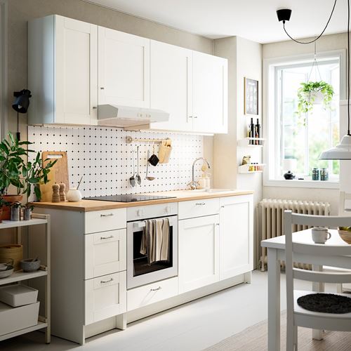 IKEA - KNOXHULT, kitchen storage combination, white frame, 220x61x220 cm
