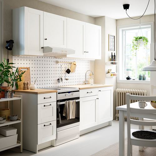 IKEA - KNOXHULT, mutfak dolabı kombinasyonu, dekoratif beyaz, 220x61x220 cm