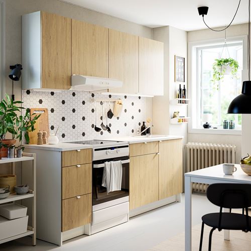IKEA - KNOXHULT, mutfak dolabı kombinasyonu, meşe görünümlü, 220x61x220 cm