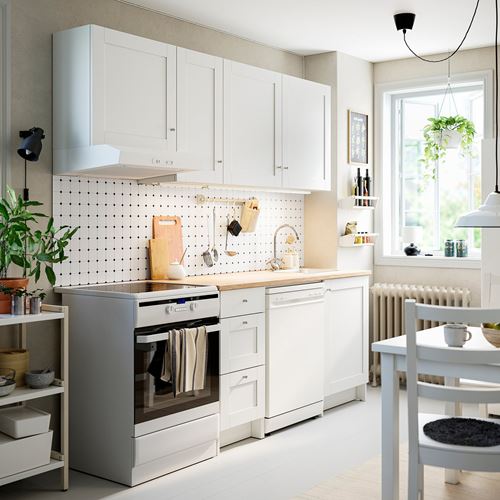 IKEA - KNOXHULT, mutfak dolabı kombinasyonu, dekoratif beyaz, 220x61x220 cm