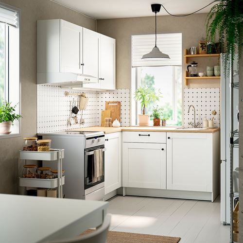IKEA - KNOXHULT, corner kitchen storage combination, white frame