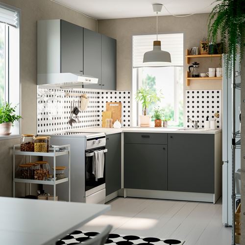 IKEA - KNOXHULT, corner kitchen storage combination, dark grey