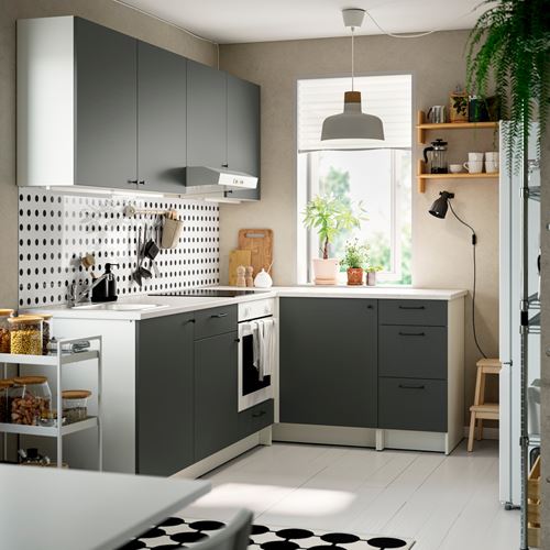 IKEA - KNOXHULT, corner kitchen storage combination, dark grey