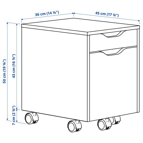 IKEA - ALEX, storage unit, blackbrown, 36x50 cm