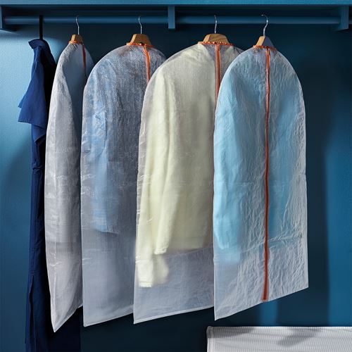 IKEA - PARKLA, elbise kılıfı, beyaz-turuncu, 105x60 cm