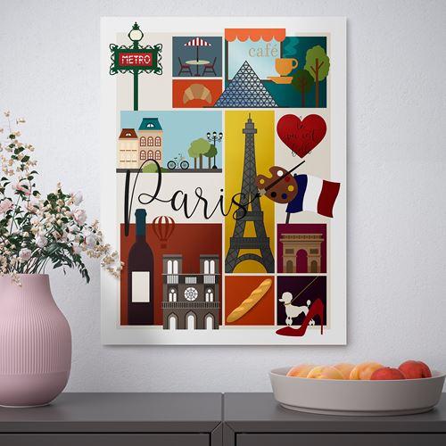 IKEA - PJATTERYD, picture, multicolour, 30x40 cm