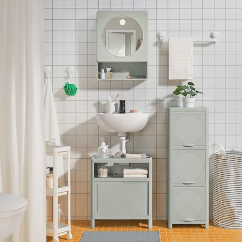 IKEA - IVÖSJÖN, wash-basin cabinet, green, 50x33x57 cm