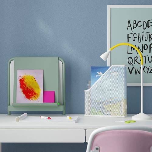 IKEA - RELATERA, yazı tahtası, açık gri-yeşil, 37x9x28 cm
