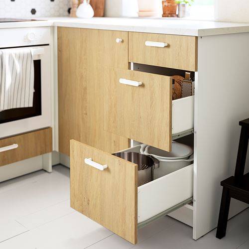 IKEA - KNOXHULT, çekmeceli alt dolap, meşe görünümlü, 40 cm