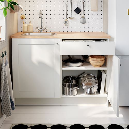IKEA - KNOXHULT, mutfak dolabı kombinasyonu, dekoratif beyaz, 120x61x220 cm