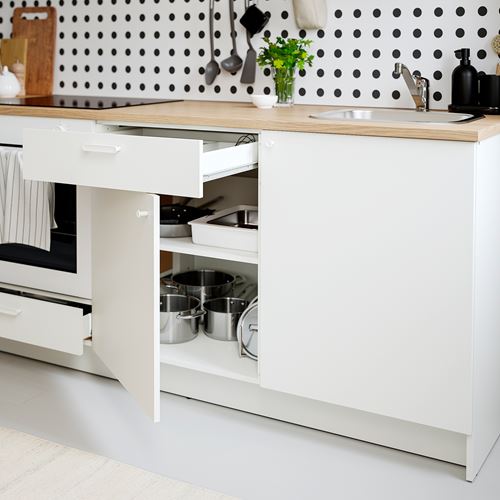 IKEA - KNOXHULT, çekmeceli ve kapaklı alt dolap, beyaz, 180 cm