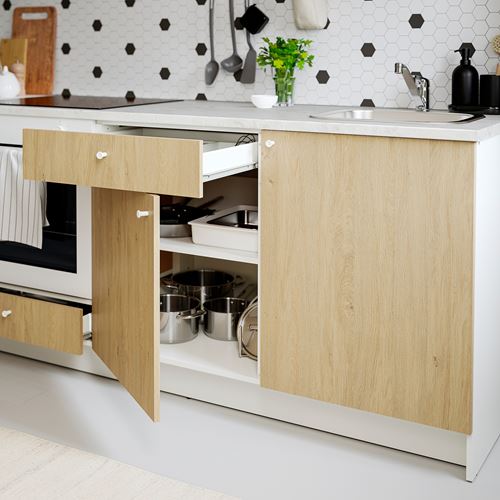 IKEA - KNOXHULT, mutfak dolabı kombinasyonu, meşe görünümlü, 180x61x220 cm