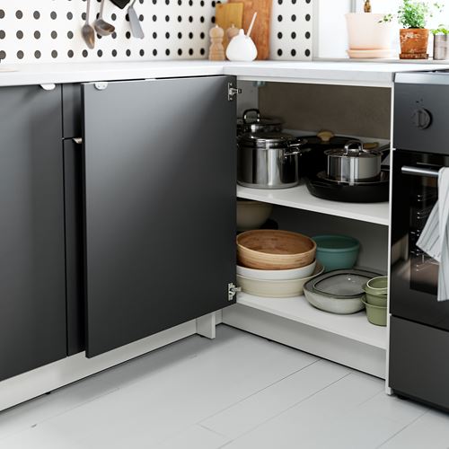 IKEA - KNOXHULT, corner base cabinet, dark grey, 100x91 cm