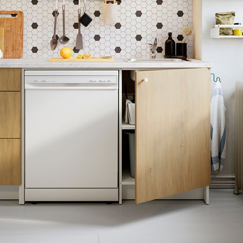 IKEA - KNOXHULT, kapaklı ve nişli alt dolap, meşe görünümlü, 120x61x91 cm
