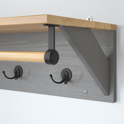 IKEA - KALLSÖ, duvar askısı, gri, 80 cm