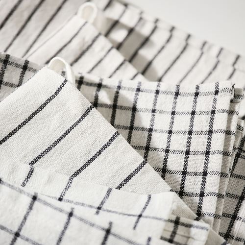 IKEA - RINNIG, kurulama bezi, beyaz-koyu gri, 45x60 cm