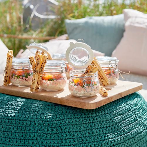 IKEA - KORKEN, kapaklı cam kavanoz, cam, 13 cl