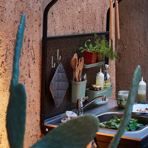 IKEA - RINNIG, tutacak, gri, 21x21 cm