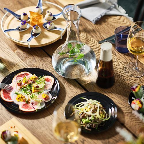 IKEA - HALVTOM, oil/vinegar bottle, glass-brown, 19 cm