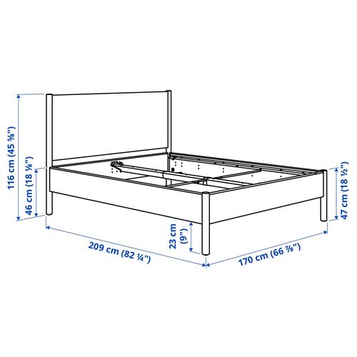 IKEA - TONSTAD, yatak odası takımı, kırık beyaz, 160x200 cm
