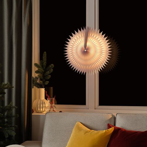 IKEA - STRALA, abajur başlığı, beyaz, 52 cm
