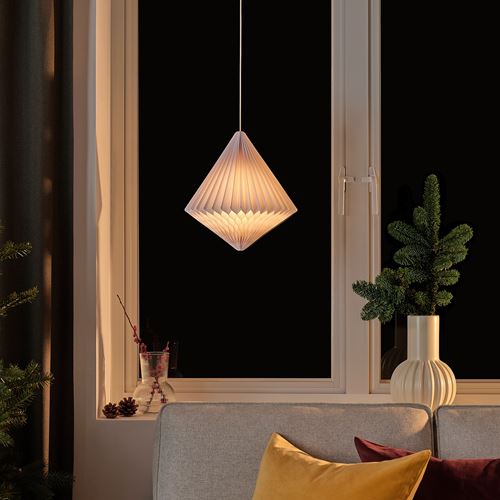 IKEA - STRALA, abajur başlığı, beyaz, 32 cm