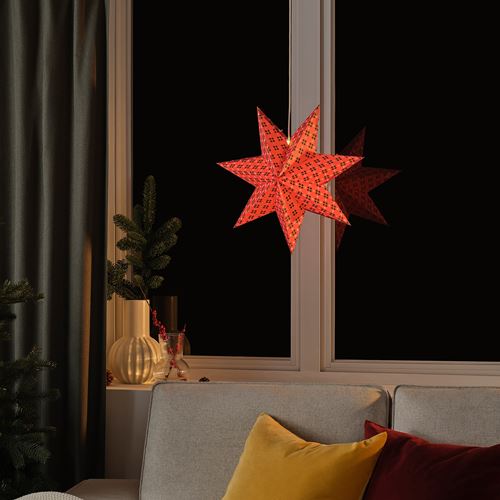 IKEA - STRALA, abajur başlığı, pembe-yeşil, 48 cm