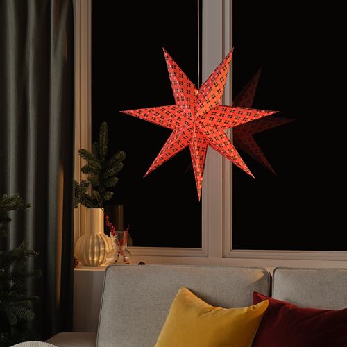 IKEA - STRALA, abajur başlığı, pembe-yeşil, 70 cm