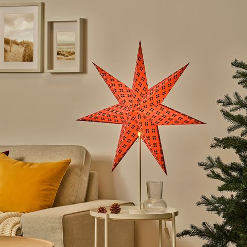 IKEA - STRALA, abajur başlığı, pembe-yeşil, 70 cm
