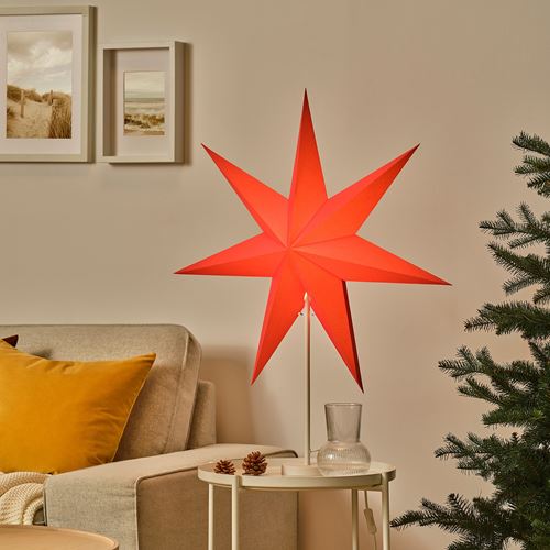 IKEA - STRALA, abajur, kırmızı, 70 cm