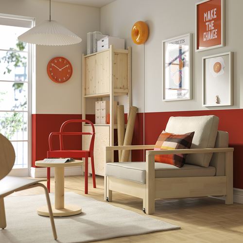 IKEA - TORNSBORG, 1 seat sofa-bed, naggen beige-pine