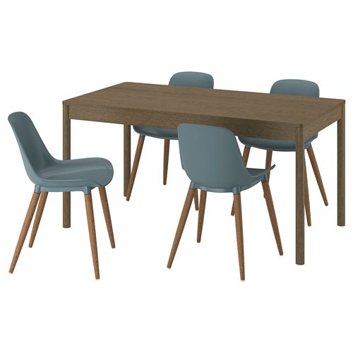 kahverengi/meşe kaplama-gri/turkuaz